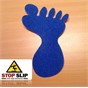 SS#100 Standard Anti Slip Foot Print Stickers Blue 5 Pairs (Small)