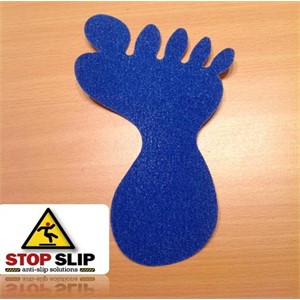 SS#100 Standard Anti Slip Foot Print Stickers Blue 5 Pairs (Large)