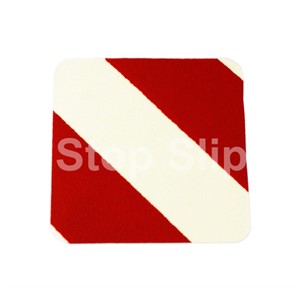 Red / White Hazard Anti-Slip Squares SS#100 Standard Grade Pack of 10