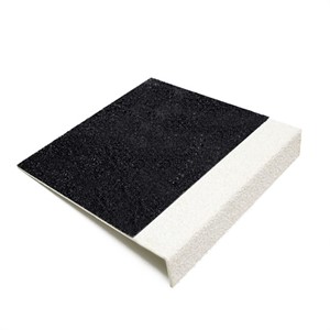 Heavy Duty BLACK GRP Anti Slip Stair Tread Cover WHITE Nose ST55