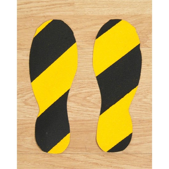 Anti Slip Foot Print Floor Stickers 10 Pairs (10Left 10Right)