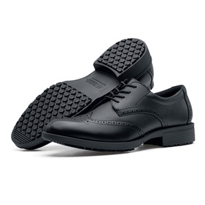 Shoes For Crews Black Executive Wing Tip IV Shoe for Men (20301)