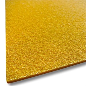 Yellow 4mm Standard GRP Anti-Slip Flat Sheets