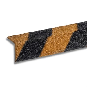 Premium Black and Yellow Hazard GRP Anti Slip Stair Nosing