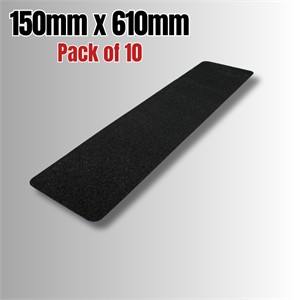 Self Adhesive Standard Black Anti Slip Stair Tread - Pack Of 10