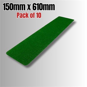 Self Adhesive Standard Green Anti Slip Stair Tread 150mm X 610mm - Pack Of 10
