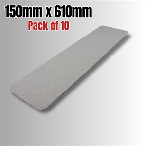 Self Adhesive Standard Grey Anti Slip Stair Tread - Pack Of 10